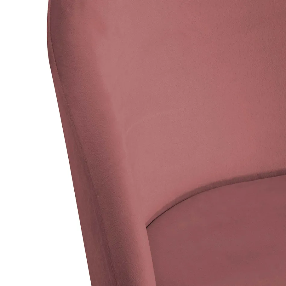 Scaun din catifea și cadru metalic în diferite finisaje - Penna Viadurini