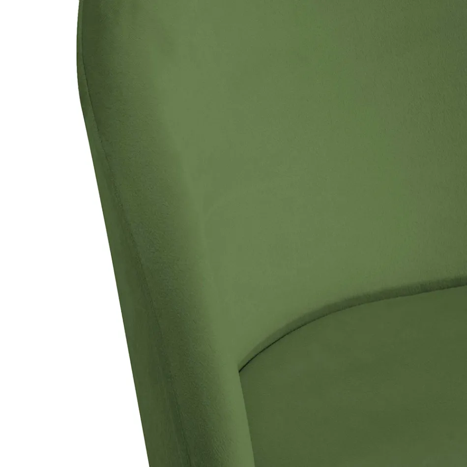 Scaun din catifea și cadru metalic în diferite finisaje - Penna Viadurini