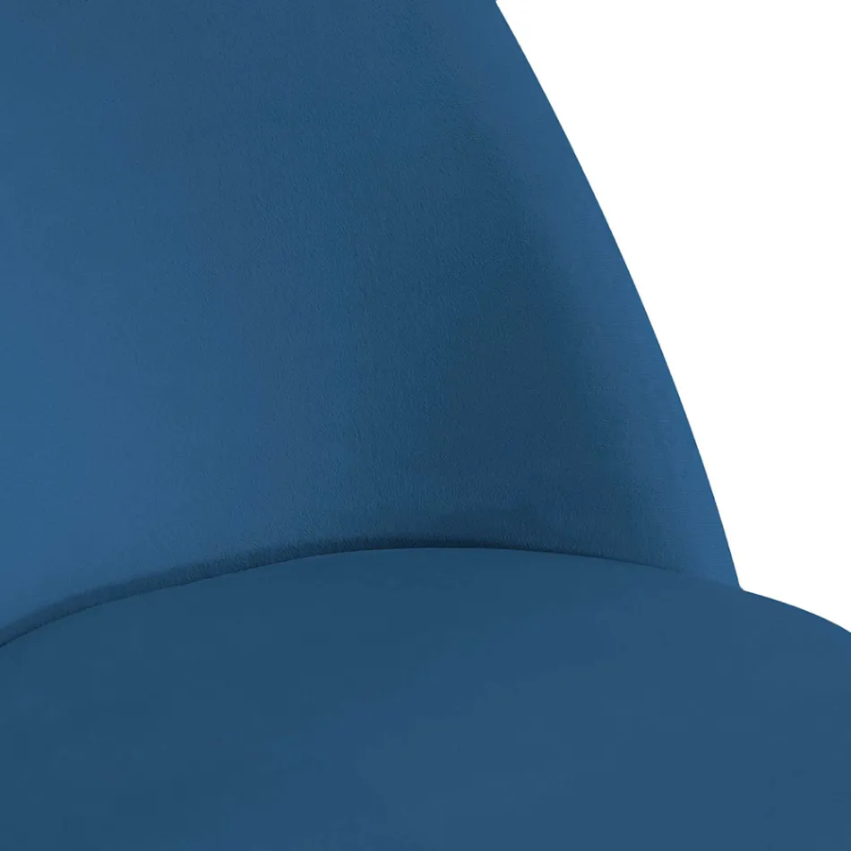 Scaun din catifea și cadru metalic în diferite finisaje - Penna Viadurini