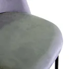 Scaun din catifea și cadru metalic în diferite finisaje - Penna Viadurini