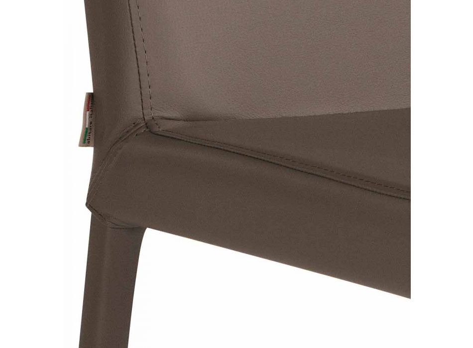 Design scaun de viață eco-piele produs în Italia, Soliera Viadurini