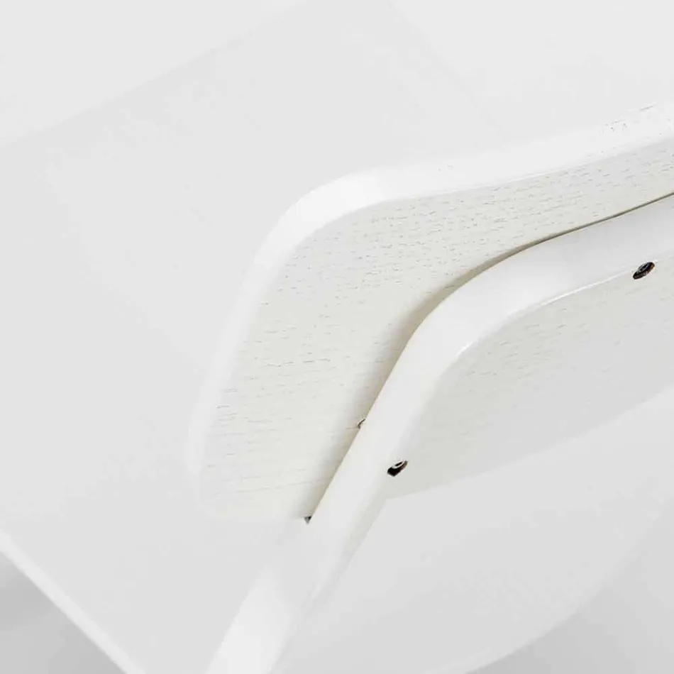 Scaun modern de design din lemn și metal, Elmas, 4 piese Viadurini