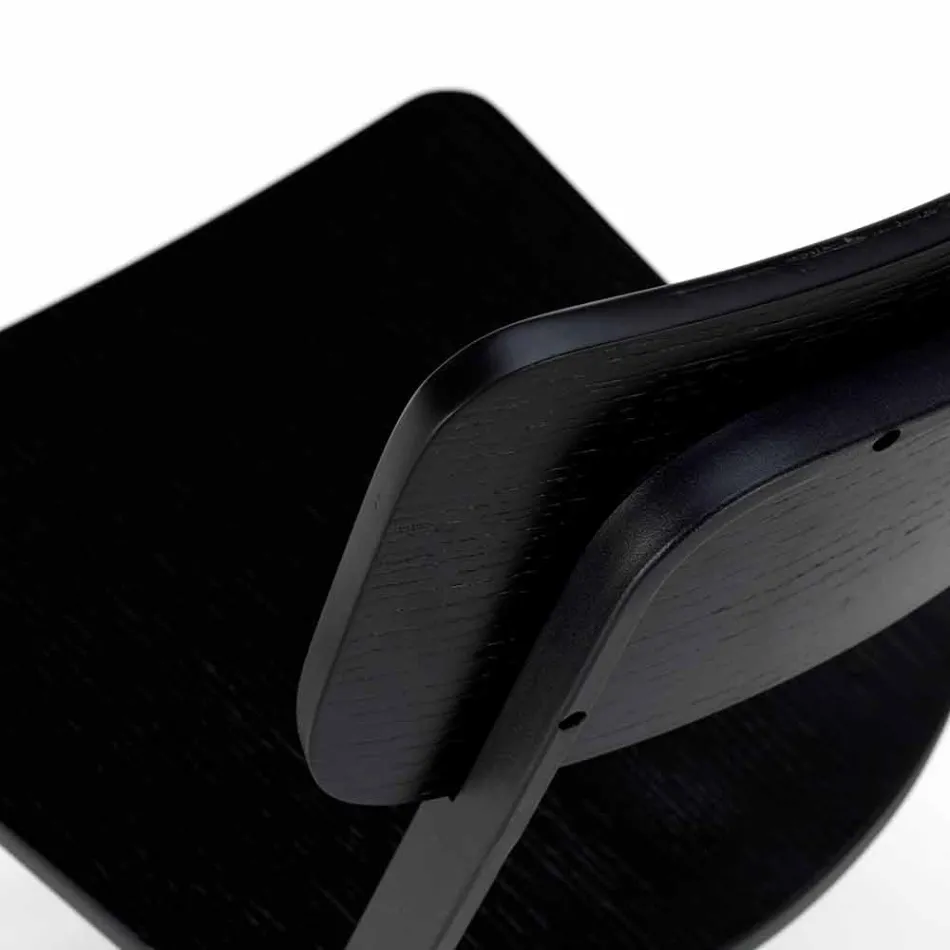 Scaun modern de design din lemn și metal, Elmas, 4 piese Viadurini