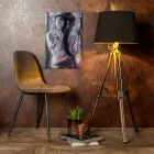 Scaun de zi cu design modern din piele imitație, Elice, 4 piese Viadurini