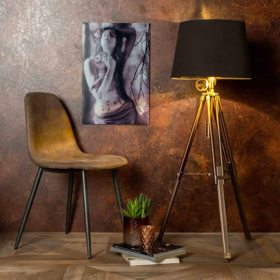 Scaun de zi cu design modern din piele imitație, Elice, 4 piese Viadurini