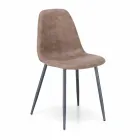 Scaun de zi cu design modern din piele imitație, Elice, 4 piese Viadurini