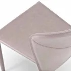 Scaun modern, acoperit complet din imitație de piele, Accadia,  4 piese Viadurini