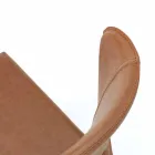 Scaun modern, acoperit complet din imitație de piele, Accadia,  4 piese Viadurini