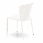 Scaun modern, acoperit complet din imitație de piele, Accadia,  4 piese Viadurini