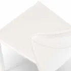 Scaun modern, acoperit complet din imitație de piele, Accadia,  4 piese Viadurini