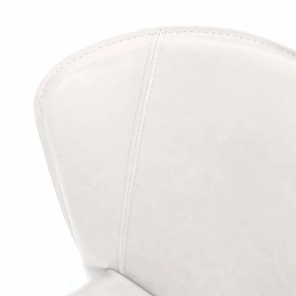 Scaun modern, acoperit complet din imitație de piele, Accadia,  4 piese Viadurini