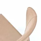 Scaun modern, acoperit complet din imitație de piele, Accadia,  4 piese Viadurini