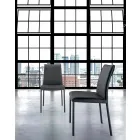 Scaun de living modern căptușit și tapițat, fabricat în Italia – Monnalisa Viadurini