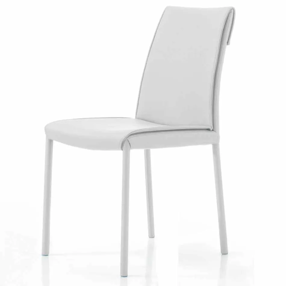 Scaun de living modern căptușit și tapițat, fabricat în Italia – Monnalisa Viadurini