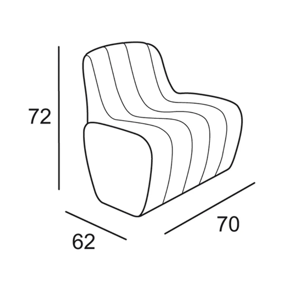 Scaun de grădină luminos din polietilenă cu LED Made in Italy - Galatea Viadurini