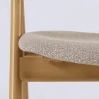 Scaun modern de sufragerie din diferite țesături cu carcasă din lemn - Wolter Viadurini