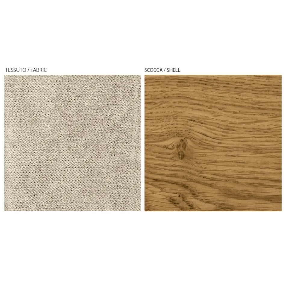 Scaun modern de sufragerie din diferite țesături cu carcasă din lemn - Wolter Viadurini