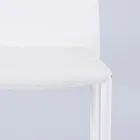 Scaun de living modern din piele ecologica si metal Made in Italy - Reka Viadurini