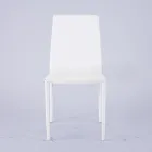 Scaun de living modern din piele ecologica si metal Made in Italy - Reka Viadurini