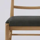 Scaun de living modern din stofa si lemn masiv Made in Italy - Wilma Viadurini