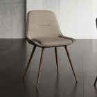 Scaun modern din metal și material textil rezistent la pete, gri porumbel sau antracit - Canova Viadurini