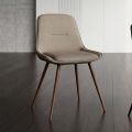 Scaun modern din metal și material textil rezistent la pete, gri porumbel sau antracit - Canova