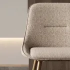 Scaun modern din metal și material textil rezistent la pete, gri porumbel sau antracit - Canova Viadurini