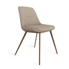 Scaun modern din metal și material textil rezistent la pete, gri porumbel sau antracit - Canova Viadurini