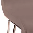Scaun modern din piele sau imitație de piele pentru sala de mese sau bucătărie Maha Viadurini