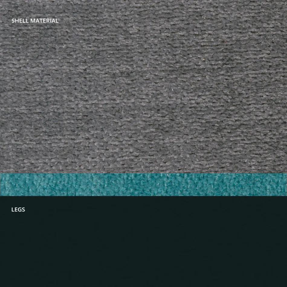 Scaun modern din material textil si picioare triunghiulare fabricat in Italia, Oriella Viadurini