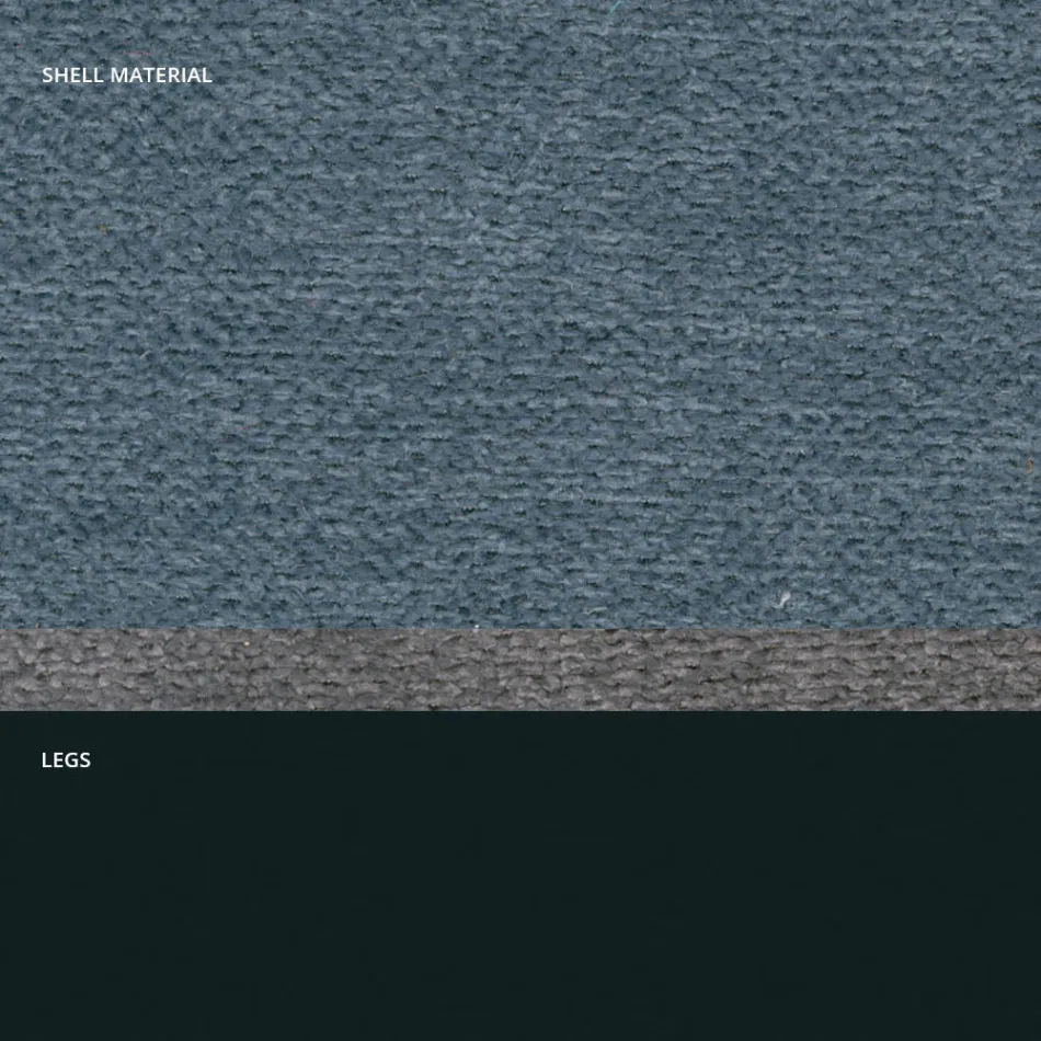 Scaun modern din material textil si picioare triunghiulare fabricat in Italia, Oriella Viadurini