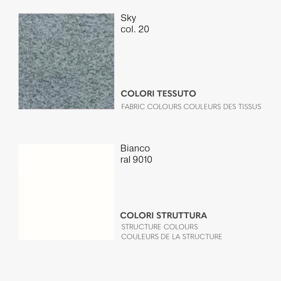 Scaun monococ din material textil cu diferite finisaje Made in Italy - Morgana Viadurini