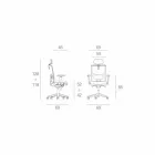 Scaun operativ și semi-executiv din țesături produse în Italia Mina Viadurini