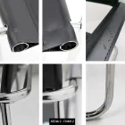 Scaun de sală de conferințe sau ședințe din piele neagră și metal – Cirillo1/2 Viadurini