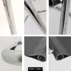 Scaun de sală de conferințe sau ședințe din piele neagră și metal – Cirillo3/4 Viadurini