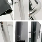 Scaun de sală de conferințe sau ședințe din piele neagră și metal – Cirillo3/4 Viadurini