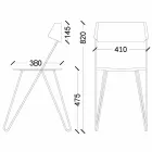 Scaun de sufragerie fabricat manual din lemn și oțel Fabricat în Italia - Valencia Viadurini