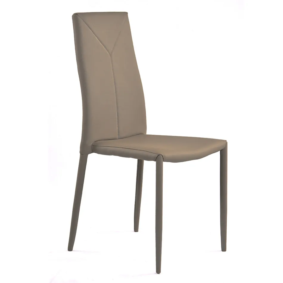 Scaun de sufragerie stivuibil 4 piese din piele sintetica - Siberia Viadurini