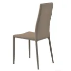 Scaun de sufragerie stivuibil din piele sintetica din 4 piese - Siberia Viadurini