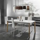 Scaun de sufragerie stivuibil din piele sintetica din 4 piese - Siberia Viadurini