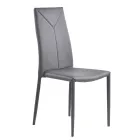 Scaun de sufragerie stivuibil 4 piese din piele sintetica - Siberia Viadurini