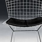 Scaun de sufragerie din oțel cromat și piele Fabricat în Italia - Beniamino Viadurini