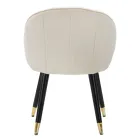 Scaun de sufragerie din lemn cu scaun acoperit din țesătură - Latina Viadurini