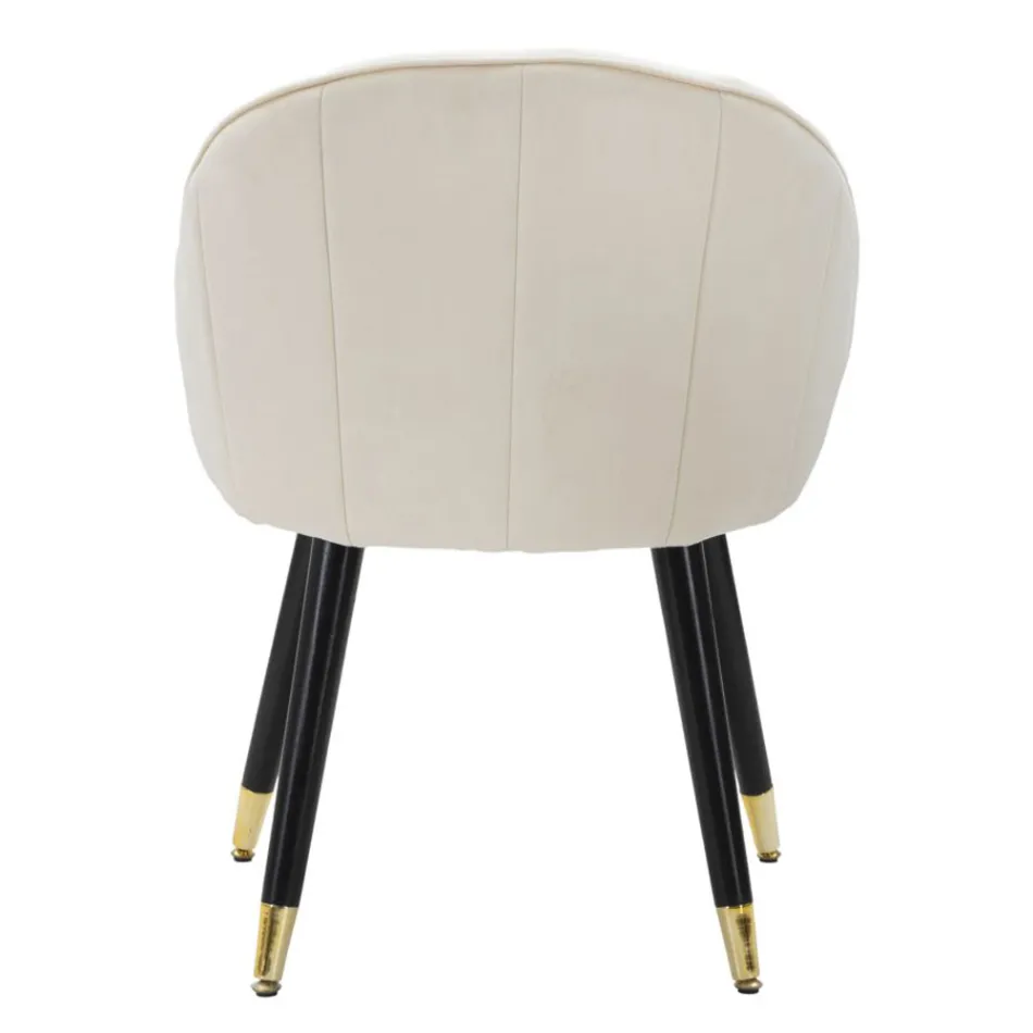 Scaun de sufragerie din lemn cu scaun acoperit din țesătură - Latina Viadurini