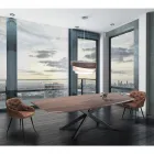 Scaun de Sufragerie din Piele Efect Invechit 2 Piese - Garbina Viadurini