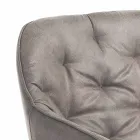 Scaun de Sufragerie din Piele Efect Invechit 2 Piese - Garbina Viadurini