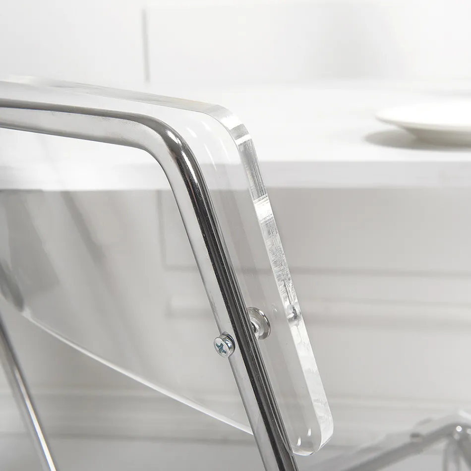 Scaun de sufragerie din plexiglas Made in Italy 2 piese - Charlotte Viadurini