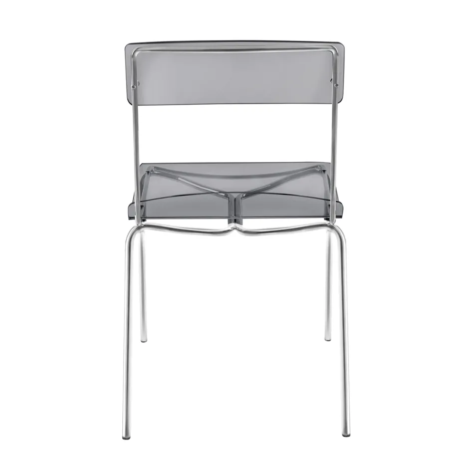 Scaun de sufragerie din plexiglas Made in Italy 2 piese - Charlotte Viadurini