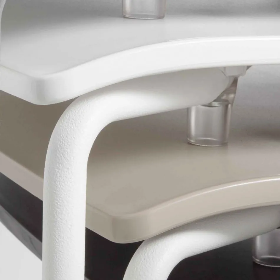 Scaun de sufragerie din polipropilenă cu bază metalică, 4 bucăți - Alina Viadurini