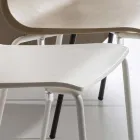 Scaun de sufragerie din polipropilenă cu bază metalică, 4 bucăți - Alina Viadurini